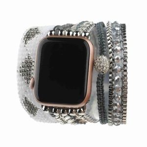 Victoria Emerson Attica Apple Watch Band Boho 38mm 40mm 41mm Silvertone